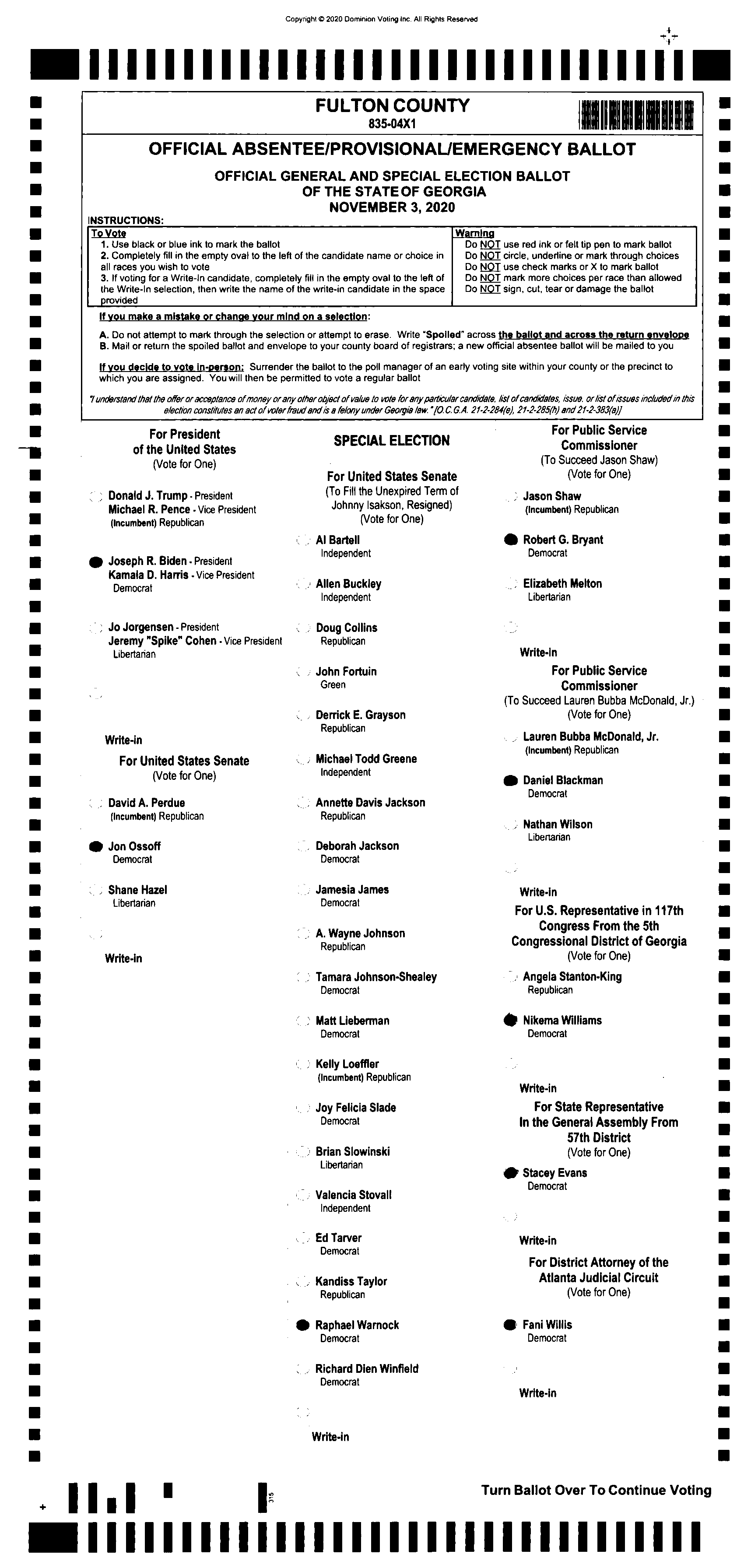 Doubled Ballot